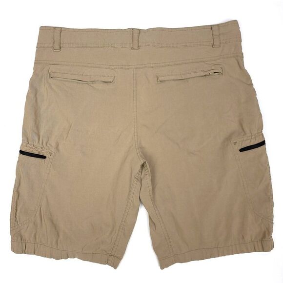 GERRY Utility Cargo Comfort Fit Active Hiking Shorts Khaki Tan Gorpcore Mens 38 - Picture 3 of 4